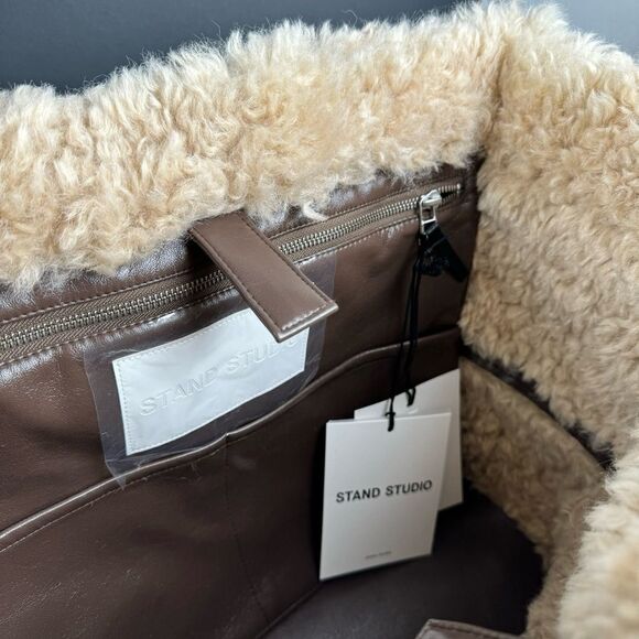 STAND STUDIO Brown Lola II Tote Bag in Brown NWT - Picture 3 of 13